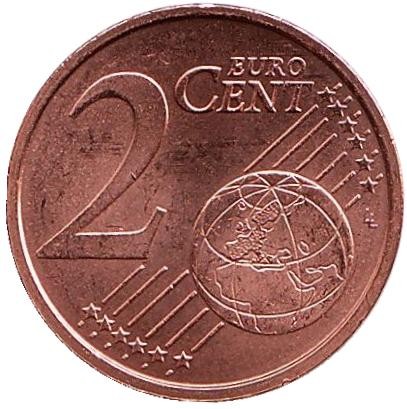 Монета 2 цента. 2004 год, Португалия. Монета 2 цента. 2004 год, Португалия.
