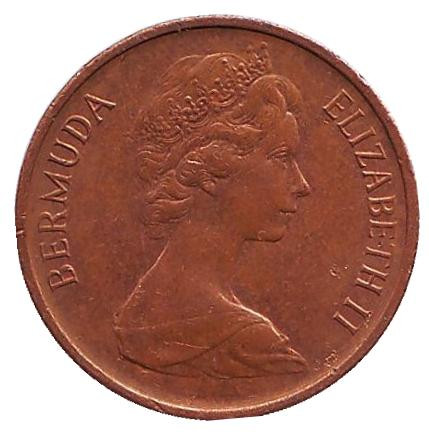 Монета 1 цент. 1973 год, Бермудские острова. Поросенок. Монета 1 цент. 1973 год, Бермудские острова. Поросенок.