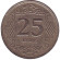 Монета 25 курушей. 2011 год, Турция. Монета 25 курушей. 2011 год, Турция.