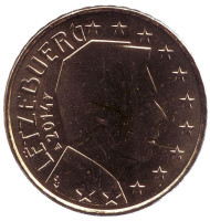 Монета 50 центов. 2014 год, Люксембург. Монета 50 центов. 2014 год, Люксембург.