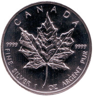 Монета 5 долларов. 2013 год, Канада. Кленовый лист. Монета 5 долларов. 2013 год, Канада. Кленовый лист.