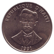 Монета 50 сантимов, 1991 год, Гаити. Шарлемань Перальт - национальный герой. Монета 50 сантимов, 1991 год, Гаити. Шарлемань Перальт - национальный герой.