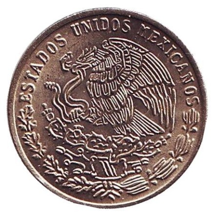 Монета 20 сентаво. 1974 год, Мексика. aUNC. Франсиско Мадеро.