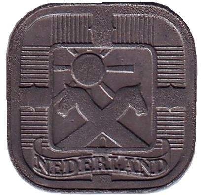 Монета 5 центов. 1941 год, Нидерланды. (XF-aUNC).