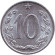 Монета 10 геллеров. 1963 год, Чехословакия.