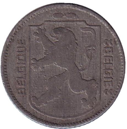 Монета 1 франк. 1941 год, Бельгия.