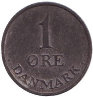 Монета 1 эре. 1958 год, Дания. Монета 1 эре. 1958 год, Дания.