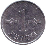Монета 1 пенни. 1978 год, Финляндия. Монета 1 пенни. 1978 год, Финляндия.