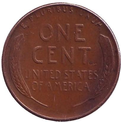 Монета 1 цент. 1939 год (S), США. Линкольн. Монета 1 цент. 1939 год (S), США. Линкольн.