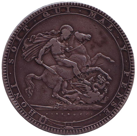 Монета 1 крона. 1819 год, Великобритания. Георг III.