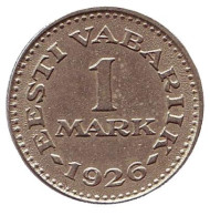 Монета 1 марка. 1926 год, Эстония.