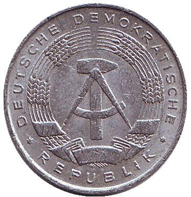 Монета 1 пфенниг. 1962 год, ГДР. Монета 1 пфенниг. 1962 год, ГДР.