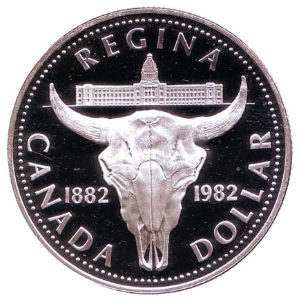 100-летие города Реджайна (Regina). 1 доллар, 1982 год, Канада. Proof.