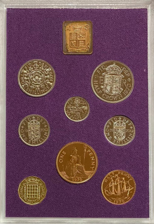 Годовой набор монет Великобритании (8 шт). 1970 год.