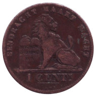 Монета 1 сантим. 1887 год, Бельгия. (Der Belgen) Монета 1 сантим. 1887 год, Бельгия. (Der Belgen)