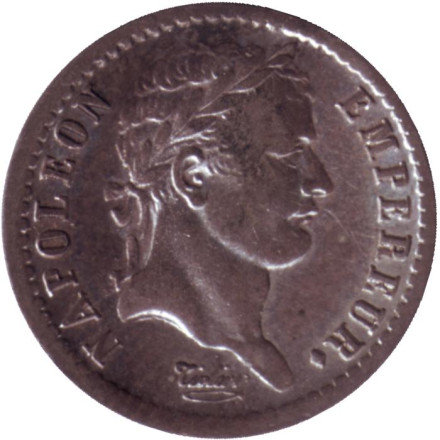Монета 1/2 франка. 1812 год, Франция. Наполеон Бонапарт.