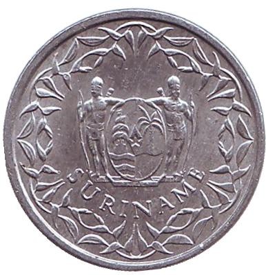 Монета 1 цент. 1977 год, Суринам. Монета 1 цент. 1977 год, Суринам.