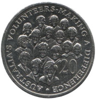 Монета 20 центов. 2003 год, Австралия. Австралийские волонтеры. Монета 20 центов. 2003 год, Австралия. Австралийские волонтеры.