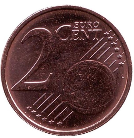Монета 2 цента. 2017 год, Люксембург.