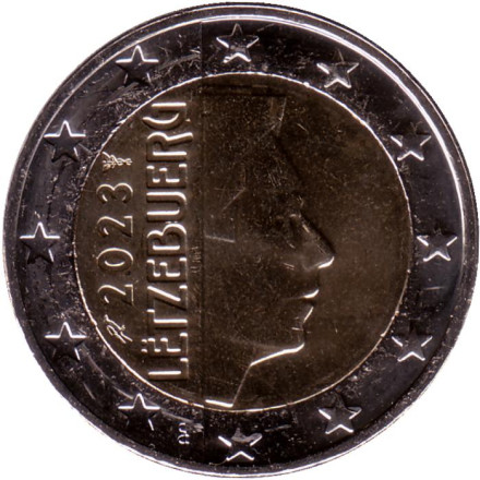 Монета 2 евро. 2023 год, Люксембург.