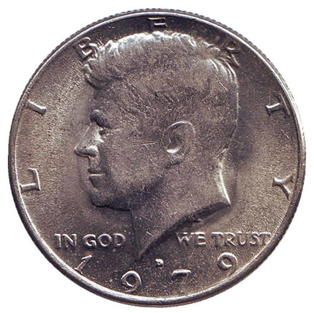 Монета 50 центов. 1979 год (D), США. Джон Кеннеди.