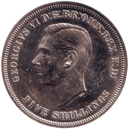 Монета 5 шиллингов (1 крона). 1951 год, Великобритания. Британский фестиваль 1951 года. Монета 5 шиллингов (1 крона). 1951 год, Великобритания. Британский фестиваль 1951 года.