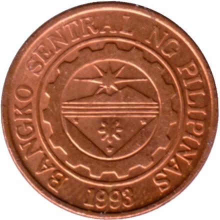 Монета 10 сентимо. 2005 год, Филиппины.