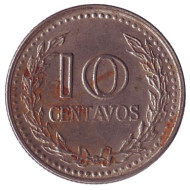 Монета 10 сентаво. 1976 год, Колумбия. Монета 10 сентаво. 1976 год, Колумбия.