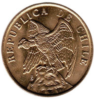 Монета 50 сентаво. 1979 год, Чили. Монета 50 сентаво. 1979 год, Чили.