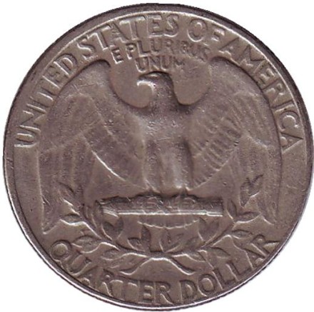 Монета 25 центов. 1968 (D) год, США. Вашингтон. Монета 25 центов. 1968 (D) год, США. Вашингтон.