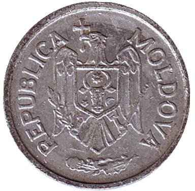 Монета 25 бани. 1993 год, Молдавия. Монета 25 бани. 1993 год, Молдавия.