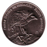 Монета 1 песо. 2007 год, Куба. Белоголовый сип. Монета 1 песо. 2007 год, Куба. Белоголовый сип.
