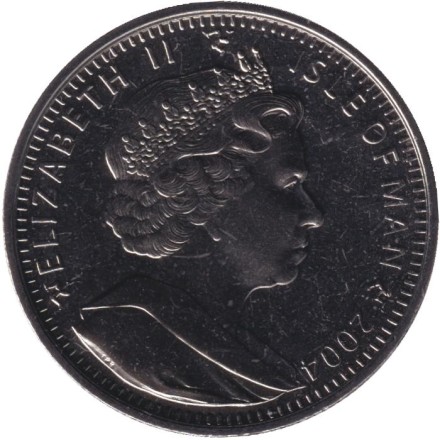 Монета 1 крона. 2004 год, Остров Мэн. Французский крест. Монета 1 крона. 2004 год, Остров Мэн. Французский крест.