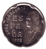 Монета 50 песет. 1998 год, Испания. Хуан Карлос I. Монета 50 песет. 1998 год, Испания. Хуан Карлос I.