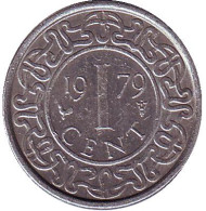 Монета 1 цент. 1979 год, Суринам. Монета 1 цент. 1979 год, Суринам.