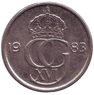 Монета 10 эре. 1983 год, Швеция.