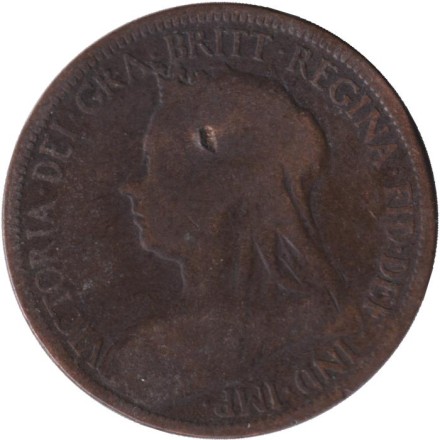 Монета 1/2 пенни. 1897 год, Великобритания.