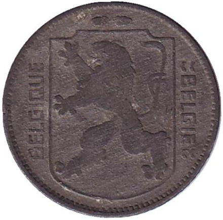 Монета 1 франк. 1942 год, Бельгия. (Belgique-Belgie)