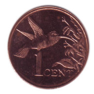 Монета 1 цент. 2005 год, Тринидад и Тобаго. UNC. Колибри.