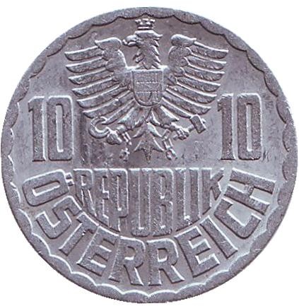 Монета 10 грошей. 1959 год, Австрия.