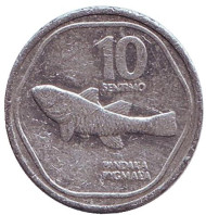 Монета 10 сентимо. 1994 год, Филиппины.