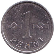 Монета 1 пенни. 1979 год, Финляндия. Монета 1 пенни. 1979 год, Финляндия.