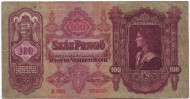 Банкнота 100 пенге. 1930 год, Венгрия. Банкнота 100 пенге. 1930 год, Венгрия.