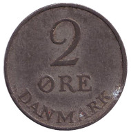Монета 2 эре. 1952 год, Дания. Монета 2 эре. 1952 год, Дания.