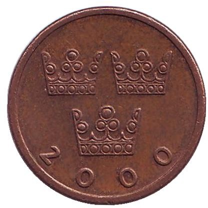 Монета 50 эре. 2000 год, Швеция.