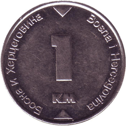 Монета 1 конвертируемая марка. 2017 год, Босния и Герцеговина.