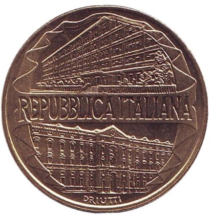 Монета 200 лир. 1996 год, Италия. 100 лет Академии таможенной службы. Монета 200 лир. 1996 год, Италия. 100 лет Академии таможенной службы.