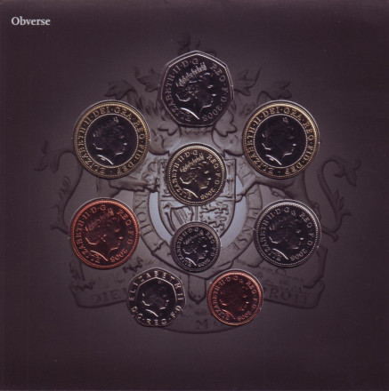 Годовой набор монет Великобритании в буклете 2008 года. (9 шт). Годовой набор монет Великобритании в буклете 2008 года. (9 шт).