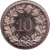 Монета 10 раппенов. 2013 год, Швейцария. Монета 10 раппенов. 2013 год, Швейцария.