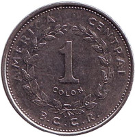 Монета 1 колон. 1984 год, Коста-Рика.